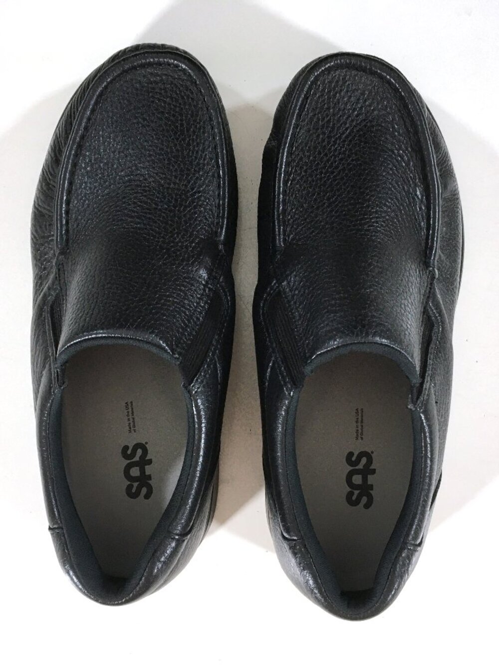 SAS Side Gore Slip On Shoes Mens Size 11 WW Wide Black Leather - Picture 4 of 9